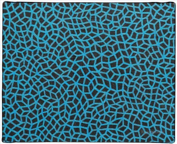  minimalismo Decoraci%C3%B3n Paredes - Infinity Nets azul Yayoi Kusama Pop art minimalismo feminista